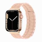 Square Two-section Leather Magnetic Watch Band For Apple Watch Ultra 49mm&Watch Ultra 2 49mm / Series 9&8&7 45mm / SE 3&SE 2&6&SE&5&4 44mm / 3&2&1 42mm(Pink) - 1