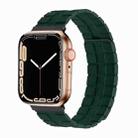 Square Two-section Leather Magnetic Watch Band For Apple Watch Ultra 49mm&Watch Ultra 2 49mm / Series 9&8&7 45mm / SE 3&SE 2&6&SE&5&4 44mm / 3&2&1 42mm(Fir Green) - 1