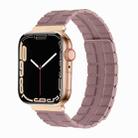 Square Two-section Leather Magnetic Watch Band For Apple Watch Ultra 49mm / Series 8&7 45mm / SE 2&6&SE&5&4 44mm / 3&2&1 42mm(Rose Pink) - 1