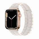 Square Two-section Leather Magnetic Watch Band For Apple Watch Ultra 49mm&Watch Ultra 2 49mm / Series 9&8&7 45mm / SE 3&SE 2&6&SE&5&4 44mm / 3&2&1 42mm(Starlight) - 1