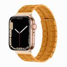 Square Two-section Leather Magnetic Watch Band For Apple Watch Series 9&8&7 41mm / SE 3&SE 2&6&SE&5&4 40mm / 3&2&1 38mm(Poppy) - 1