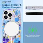 For iPhone 12 Transparent Double Sided Magsafe Phone Case(Blue Flower) - 3
