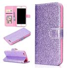 For iPhone 6 Glitter Powder Horizontal Flip Leather Case with Card Slots & Holder & Photo Frame & Wallet(Purple) - 1
