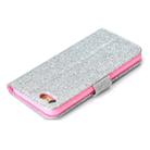 For iPhone 7 Glitter Powder Horizontal Flip Leather Case with Card Slots & Holder & Photo Frame & Wallet(Silver) - 6