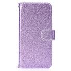 For iPhone 8 Plus Glitter Powder Horizontal Flip Leather Case with Card Slots & Holder & Photo Frame & Wallet(Purple) - 2