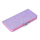 For iPhone 8 Plus Glitter Powder Horizontal Flip Leather Case with Card Slots & Holder & Photo Frame & Wallet(Purple) - 5