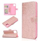 For iPhone 11 Glitter Powder Horizontal Flip Leather Case with Card Slots & Holder & Photo Frame & Wallet(Rose Gold) - 1