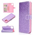 Fro iPhone 11 Pro Glitter Powder Horizontal Flip Leather Case with Card Slots & Holder & Photo Frame & Wallet(Purple) - 1