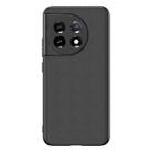For OnePlus 11 Ultra-thin Lambskin Leather Phone Case(Black) - 1
