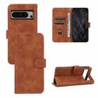 For Google Pixel 8 Pro Skin Feel Magnetic Flip Leather Phone Case(Brown) - 1