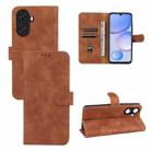 For Huawei Enjoy 60 Skin Feel Magnetic Flip Leather Phone Case(Brown) - 1