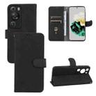 For Huawei P60 / P60 Pro Skin Feel Magnetic Flip Leather Phone Case(Black) - 1