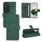 For Huawei P60 / P60 Pro Skin Feel Magnetic Flip Leather Phone Case(Green) - 1