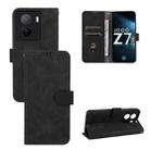 For vivo iQOO Z7 Skin Feel Magnetic Flip Leather Phone Case(Black) - 1