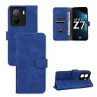 For vivo iQOO Z7 Skin Feel Magnetic Flip Leather Phone Case(Blue) - 1