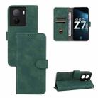 For vivo iQOO Z7 Skin Feel Magnetic Flip Leather Phone Case(Green) - 1