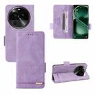 For OPPO Find X6 Magnetic Clasp Flip Leather Phone Case(Purple) - 1