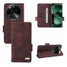 For OPPO Find X6 Pro Magnetic Clasp Flip Leather Phone Case(Brown) - 1