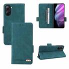 For Realme V30 / V30t 5G Magnetic Clasp Flip Leather Phone Case(Green) - 1