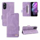 For Realme V30 / V30t 5G Magnetic Clasp Flip Leather Phone Case(Purple) - 1