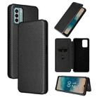 For Nokia G22 Carbon Fiber Texture Flip Leather Phone Case(Black) - 1