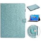 For Huawei MediaPad M6 10.8 Glitter Powder Love Buckle Horizontal Flip Leather Case with Holder & Card Slots(Blue) - 1