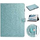 For Huawei MediaPad T3 10 Glitter Powder Love Buckle Horizontal Flip Leather Case with Holder & Card Slots(Blue) - 1