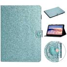 For Huawei MediaPad T5 10 inch Glitter Powder Love Buckle Horizontal Flip Leather Case with Holder & Card Slots(Blue) - 1