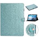 For Lenovo Tab M10 X605F X505 Glitter Powder Love Buckle Horizontal Flip Leather Case with Holder & Card Slots(Blue) - 1