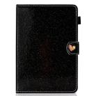 For 7 inch Universal Tablet PC Glitter Powder Love Buckle Horizontal Flip Leather Case with Holder & Card Slots(Black) - 1