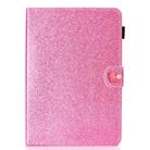 For 10 inch Universal Tablet PC Glitter Powder Love Buckle Horizontal Flip Leather Case with Holder & Card Slots(Pink) - 1