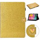 For Samsung Galaxy Tab A 8.0 2019 Love Buckle Glitter Horizontal Flip Leather Case with Holder & Card Slots(Gold) - 1