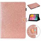 For Samsung Galaxy Tab A 8.0 2019 Love Buckle Glitter Horizontal Flip Leather Case with Holder & Card Slots(Rose Gold) - 1