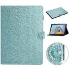 For Samsung Galaxy Tab A 10.5 T590 Love Buckle Glitter Horizontal Flip Leather Case with Holder & Card Slots(Blue) - 1