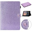 For Amazon Kindle 4/3/2/1  Love Buckle Glitter Horizontal Flip Leather Case with Holder & Card Slots(Purple) - 1