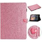 For Amazon Kindle 4/3/2/1 Love Buckle Glitter Horizontal Flip Leather Case with Holder & Card Slots(Pink) - 1