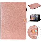 For Amazon Kindle 4/3/2/1 Love Buckle Glitter Horizontal Flip Leather Case with Holder & Card Slots(Rose Gold) - 1