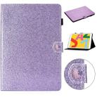 Love Buckle Glitter Horizontal Flip Leather Case For iPad Air / 9.7 2018 / 9.7 2017(Purple) - 1