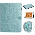 For iPad Mini 2019 & 4 & 3 & 2 & 1 Love Buckle Glitter Horizontal Flip Leather Case with Holder & Card Slots(Blue) - 1