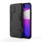 For Xiaomi Mi 10 Lite PC + TPU Shockproof Protective Case with Invisible Holder(Black) - 1