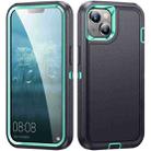 For iPhone 14 / 13 Life Waterproof Rugged Phone Case(Dark Blue + Light Blue) - 1