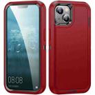 For iPhone 14 Plus Life Waterproof Rugged Phone Case(Red + Black) - 1