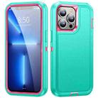 For iPhone 13 Pro Max Life Waterproof Rugged Phone Case(Blue + Pink) - 1