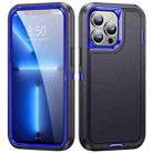 For iPhone 13 Pro Max Life Waterproof Rugged Phone Case(Dark Blue + Royal Blue) - 1