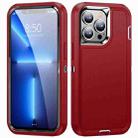 For iPhone 13 Pro Life Waterproof Rugged Phone Case(Red + Black) - 1