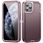 For iPhone 11 Pro Max Life Waterproof Rugged Phone Case(Purple + Pink) - 1