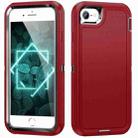 For iPhone SE 2022 / SE 2020 / 8 / 7 Life Waterproof Rugged Phone Case(Red + Black) - 1