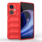 For OnePlus Nord CE 3 Magic Shield TPU + Flannel Phone Case(Red) - 1