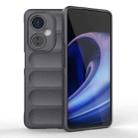 For OnePlus Nord CE 3 Magic Shield TPU + Flannel Phone Case(Dark Grey) - 1