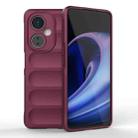 For OnePlus Nord CE 3 Magic Shield TPU + Flannel Phone Case(Wine Red) - 1